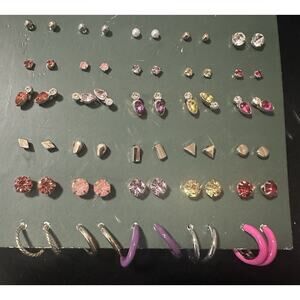 Wild Fable Hoop & Stud Earrings 30 Pairs New Pierced Ears Nickel Free